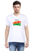 Colours of India V-Neck T-Shirt for Men - White