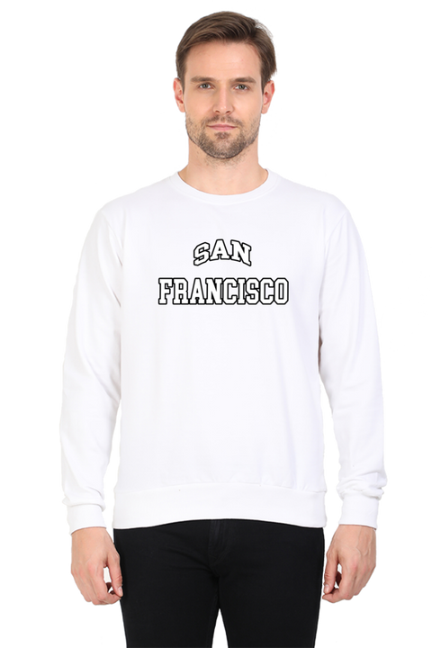 San Francisco White Sweatshirt for Men