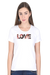 Love on Valentine's Day White T-Shirt for Women