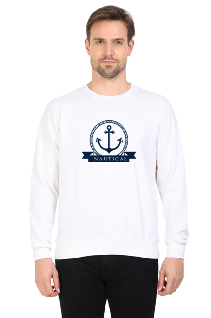 Unisex Nautical White Sweatshirt