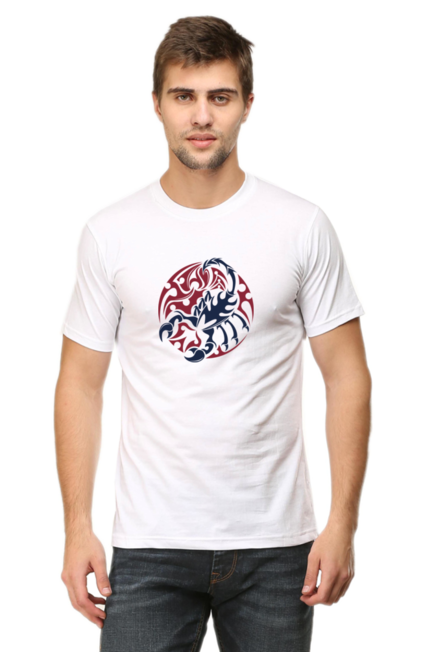 Scorpion Tattoo White T-Shirts for Men