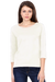 White Full Sleeve Round Neck T-Shirt for Women