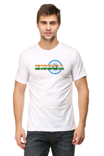 India T-Shirts for Men - White