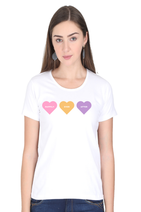 Happily Ever After White T-Shirt for Women