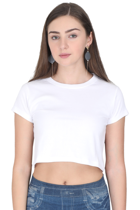 White Crop Top for Women