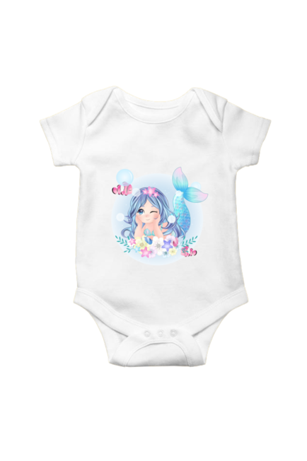 The Little Mermaid White Rompers for Baby
