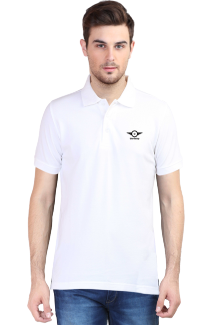 Trendy Warlistop White Polo T-Shirt for Men