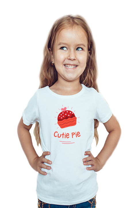 White Cutie Pie T-shirt for Girls
