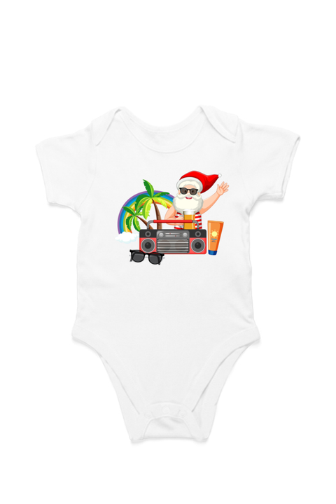 Cool Santa Claus White Rompers for Babies