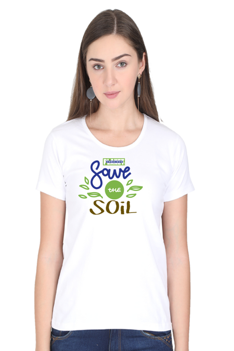 Save The Soil T-shirt for Women - White