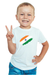 Indian Flag T-shirt for Boys - White