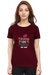 Christmas Time Mistletoe & Wine T-Shirt for Women - Maroon