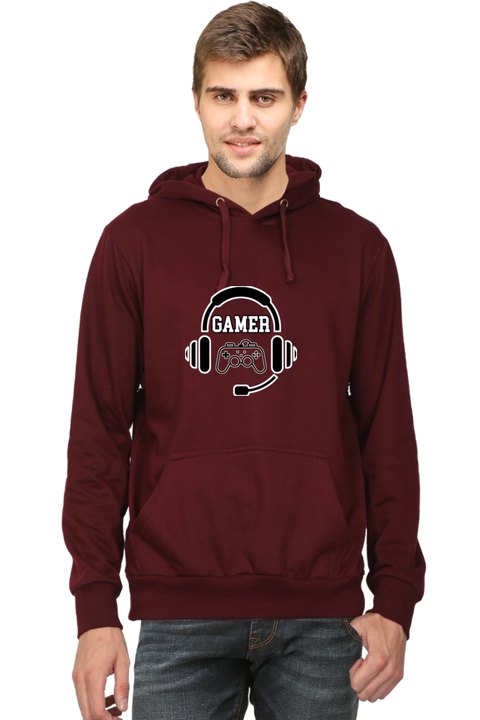 Gamer Maroon Sweatshirt Hoodies for Men