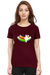India in Rainbow Colours T-Shirt for Women - Maroon