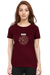 Soil and Tree Cycle T-shirt for Women - Maroon