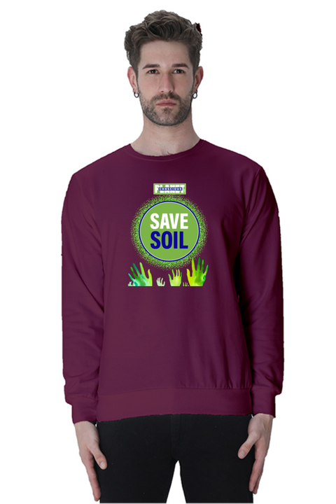 Save Soil Maroon Sweatshirt for Men & Women 