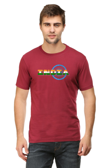 India T-Shirts for Men - Maroon