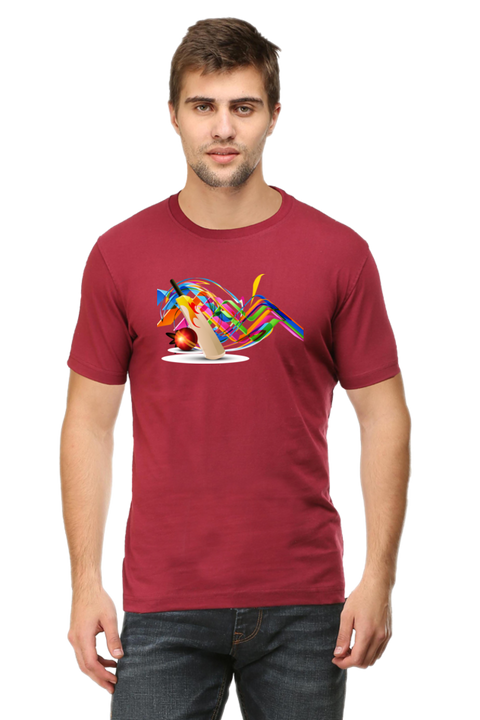 The Cricket Fever Maroon T-Shirt for Men
