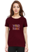 Wild and Free Maroon T-Shirt for Women