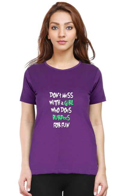 Don't Mess With Me Purple T-Shirt for Women