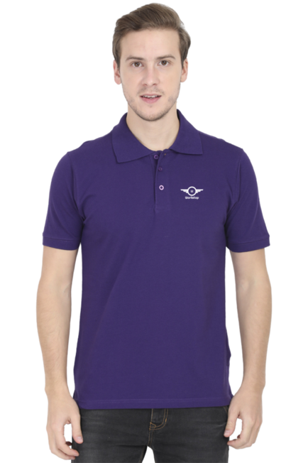Warlistop Purple Polo T-Shirt for Men
