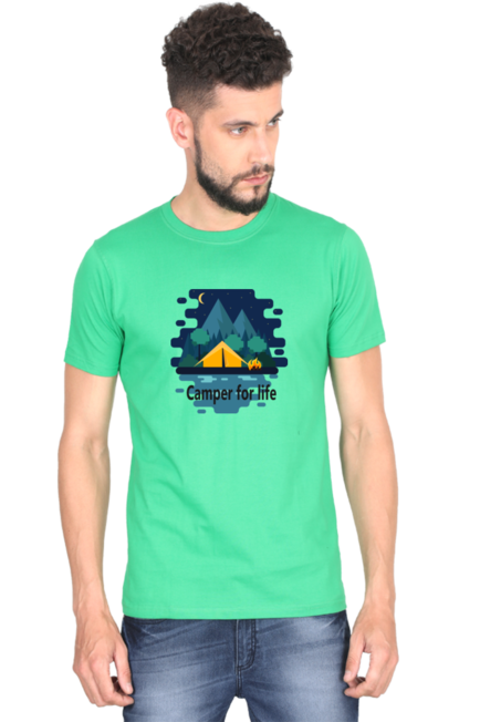 Camper for Life Flag Green T-Shirt for Men