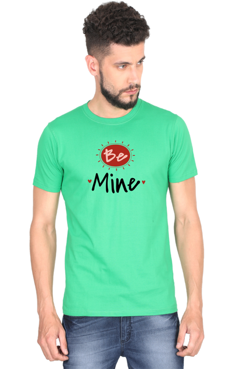 Be Mine Valentine's Day T-shirt for Men - Flag Green