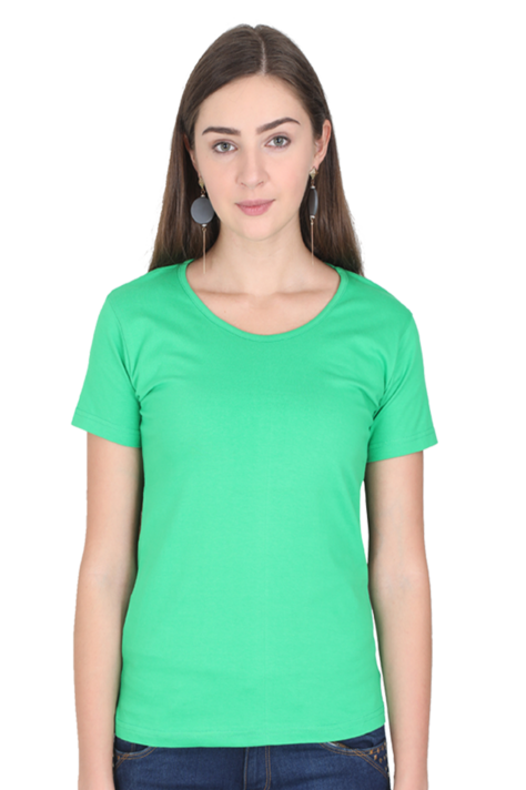 Plain Flag Green T-Shirt for Women
