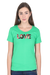 Love on Valentine's Day Flag Green T-Shirt for Women