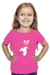 Cute Bunny Hello T-Shirt for Girls - Pink