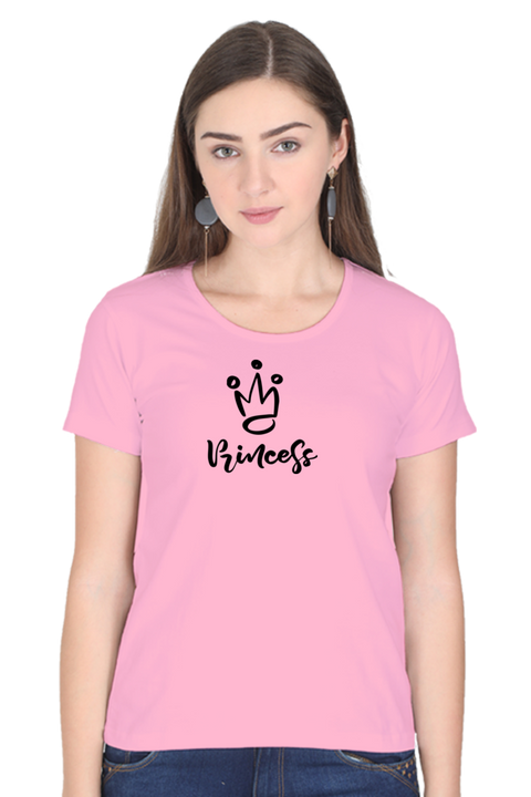 Crown Princess T-Shirt for Women - Pink