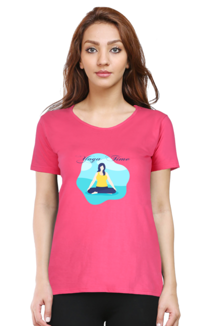 Pink Yoga Time T-Shirt for Women