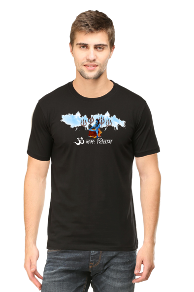 Om Namah Shivay Black T-Shirt for Men