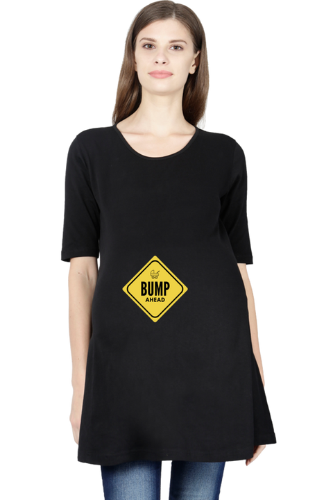 Bump Ahead Black Maternity T-Shirt for Women