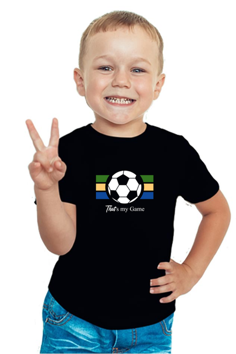 Black Football T-Shirt for Boy 
