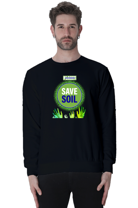 Save Soil Black Sweatshirt for Men & Women
