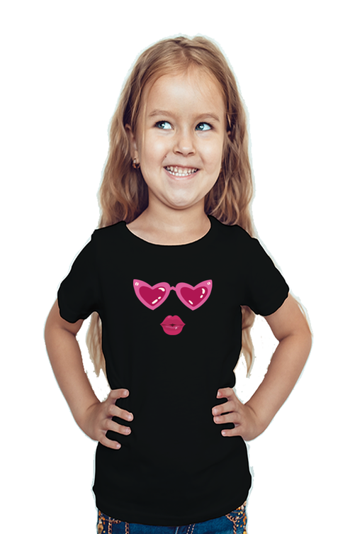 Unicorn Heart Glitter T-shirt For Girls