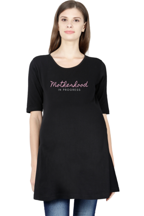 Black Motherhood Maternity T-Shirt for Women