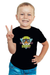 Black Tiger Goggles Boy's T-Shirt for Sunny Days