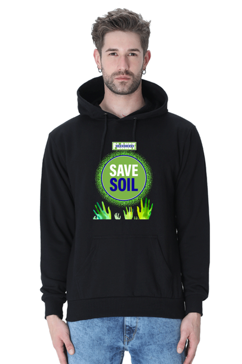 Save Soil Unisex Black Sweatshirt Hoodies