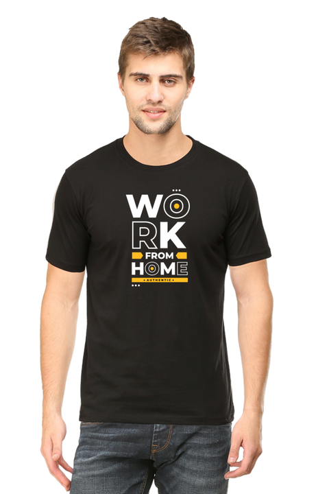 Work From Home T-Shirt for Men - Black