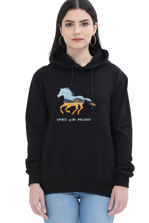 Spirit of the Prairie Black Sweatshirt Hoodies for Women