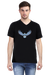 Eagle Spreading Wings Black V-Neck T-Shirt for Men