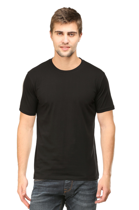 Black Men's Plain Solid Colour T-Shirt