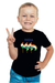 Triple Indian Flag T-shirt for Boys - Black