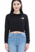 Pocket Donut Worry, Be Happy Black Crop Hoodies for Girls