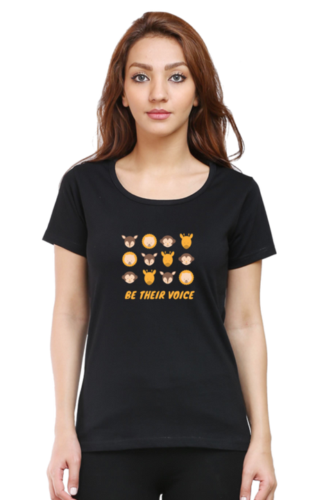 Black Be Their Voice T-Shirt for Women
