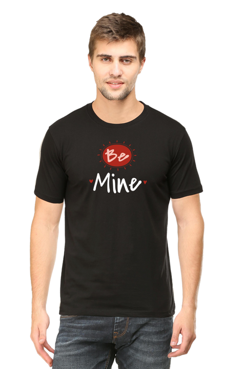 Just Be Mine Valentine's Day T-shirt for Men - Black