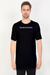 Warlistop Black Longline Curved T-shirt for Men
