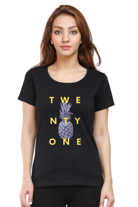 Black Twenty One Years Old T-Shirt for Women